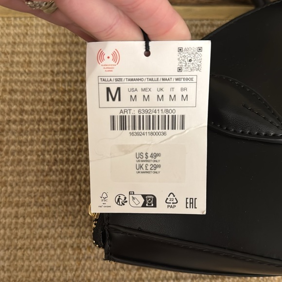 BNWT Zara double handle city bag - Picture 6 of 6